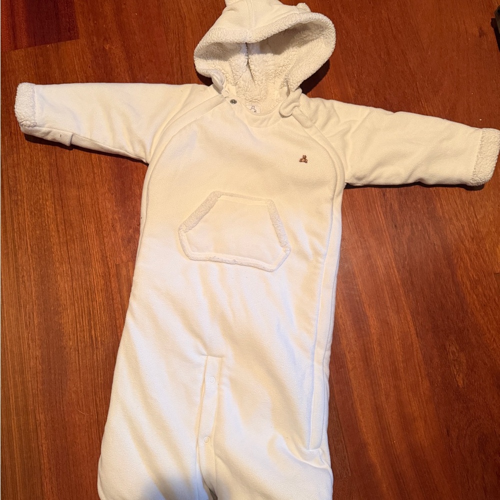 GAP Cream Sherpa Fleece Baby Onesie